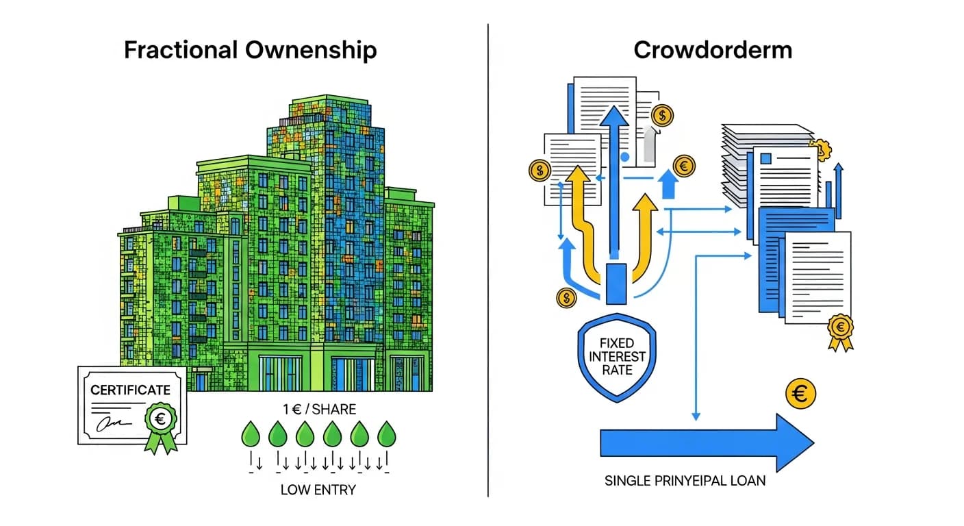 Immobilier fractionné vs crowdfunding : Bricks, La Première Brique, quelles différences ?