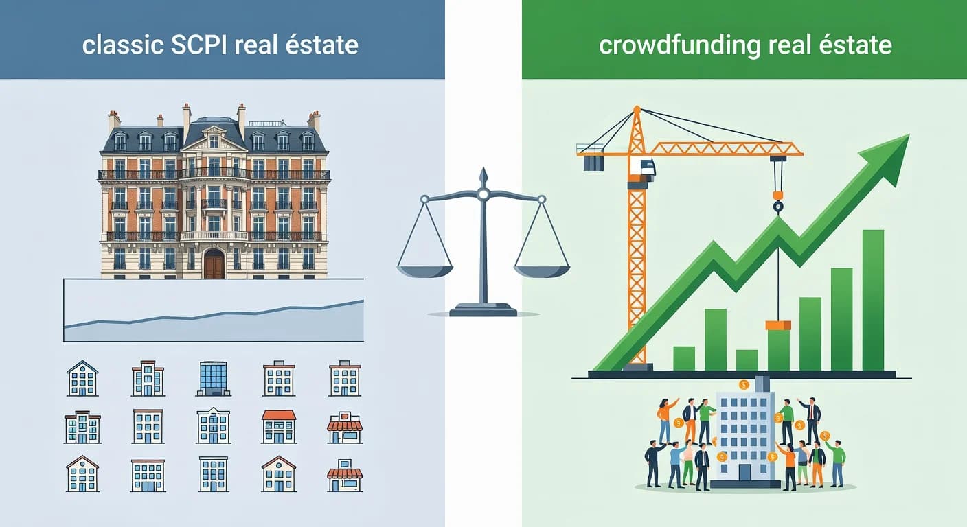 SCPI ou crowdfunding immobilier : lequel choisir en 2026 ?
