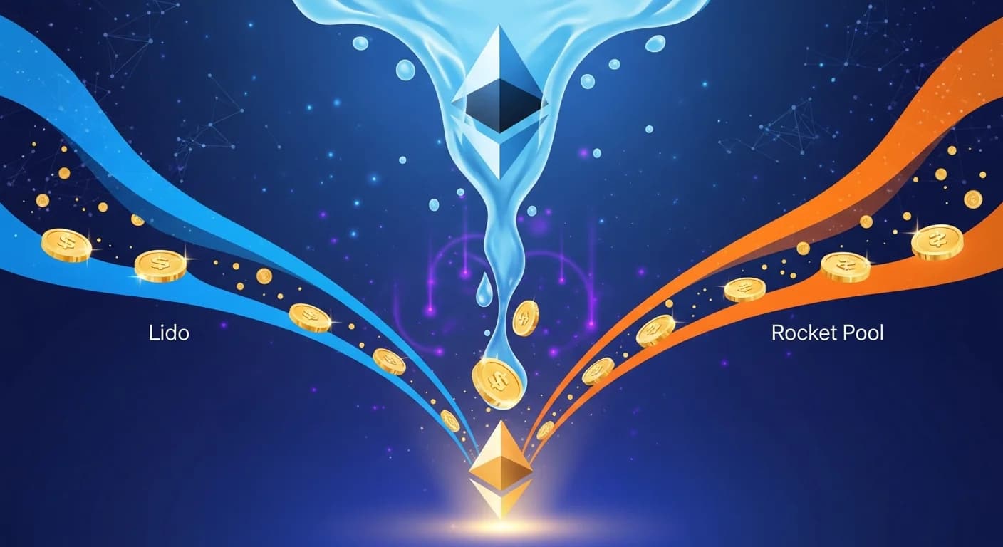 Liquid staking expliqué : Lido vs Rocket Pool comparés